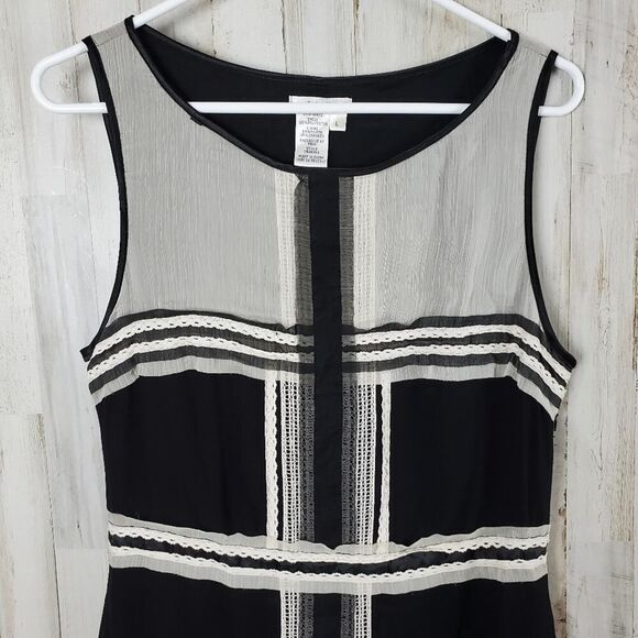 Sophie Max Sleeveless Shift Dress Black Size Large - Picture 4 of 10